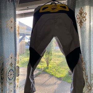 Gray, yellow and black motocross pants like new